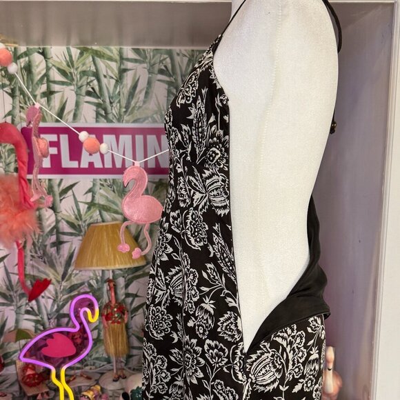 Ann Taylor Brown White Floral Maxi Halter Dress 0 Nice! - Picture 2 of 5